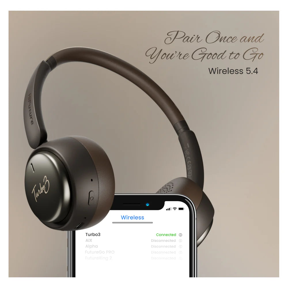 HiFuture Wireless Headphones - Turbo3 - Brown