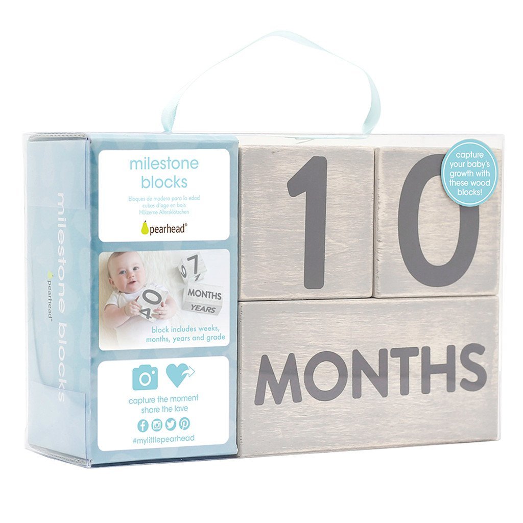 Pearhead - Wooden Milestone Blocks - Grey