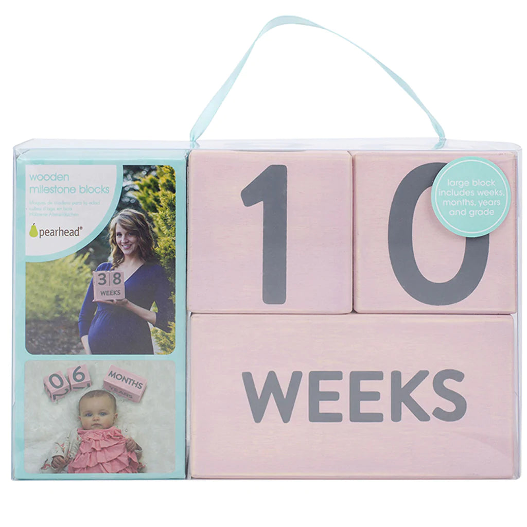 Pearhead - Wooden Milestone Blocks - Pink