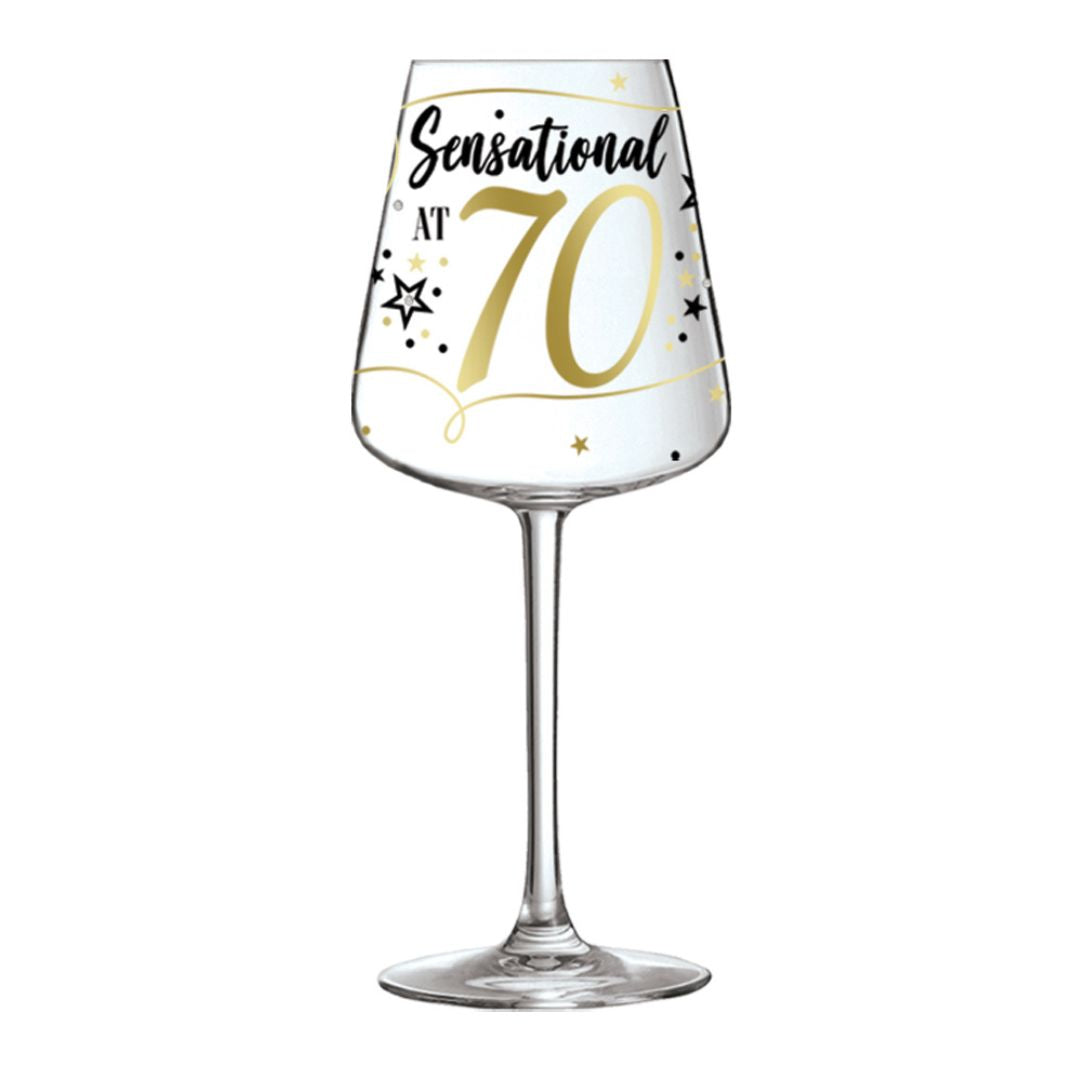 Chin Chin! - Sensational At 70 Handblown Crystal Glass