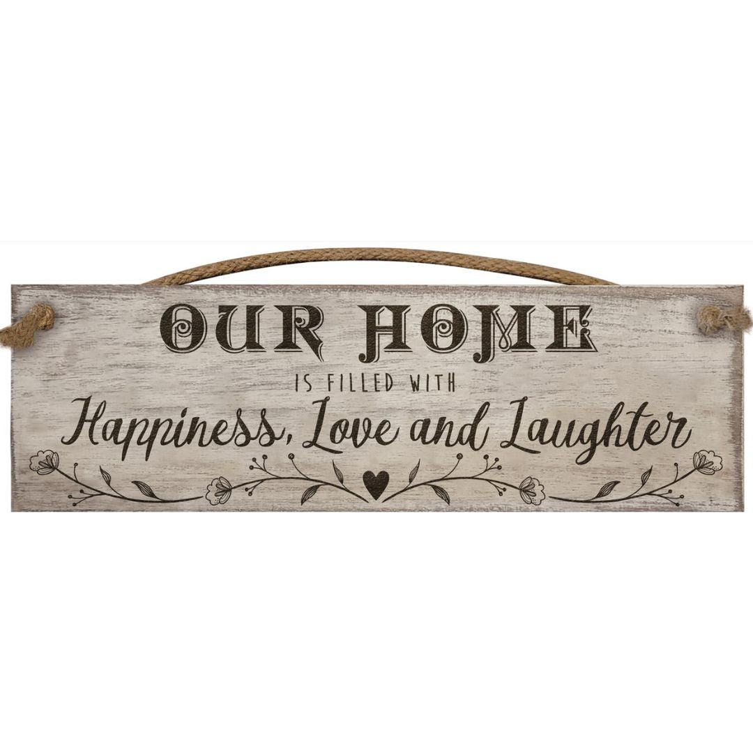 Hanging Wooden Plaque - Our Home Is