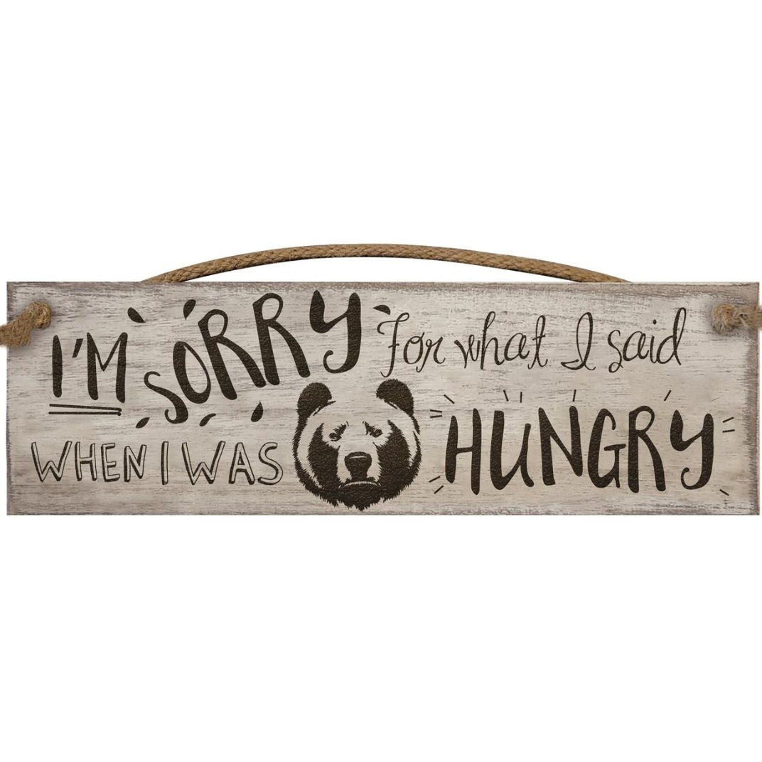 Hanging Wooden Plaque - I'm Sorry For