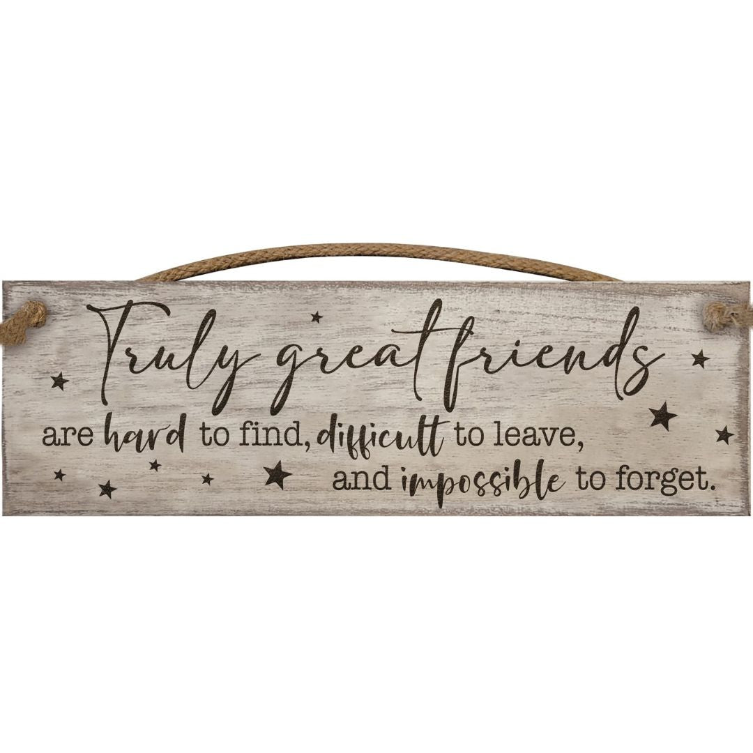 Hanging Wooden Plaque - Great Friends