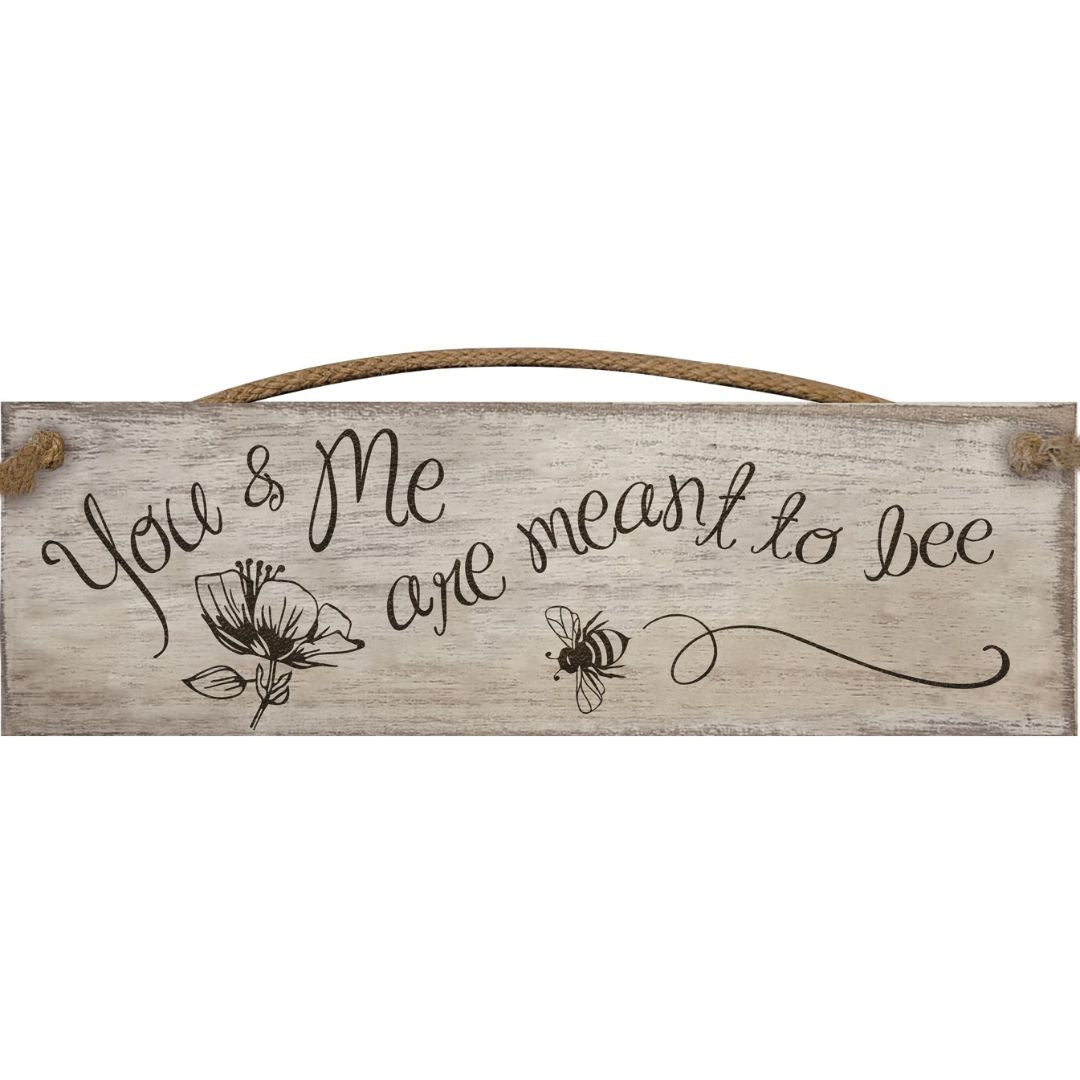 Hanging Wooden Plaque - Meant To Bee