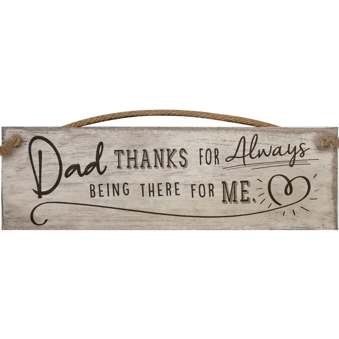 Hanging Wooden Plaque - Dad Thanks For