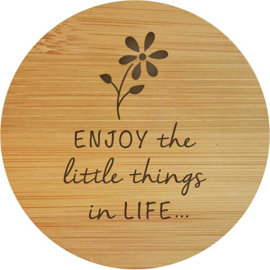 Enjoy Little Wooden Quote Lid