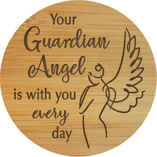 Guardian Angel Wooden Quote Lid