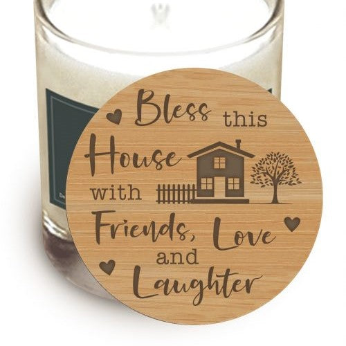 Bless This House Wooden Quote Lid