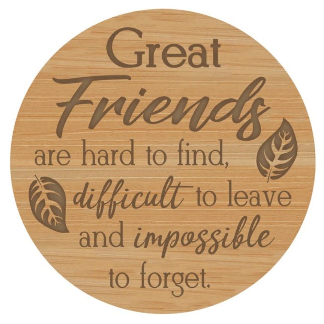 Great Friends Wooden Quote Lid