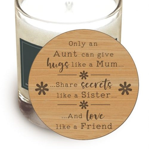 Aunt Wooden Quote Lid