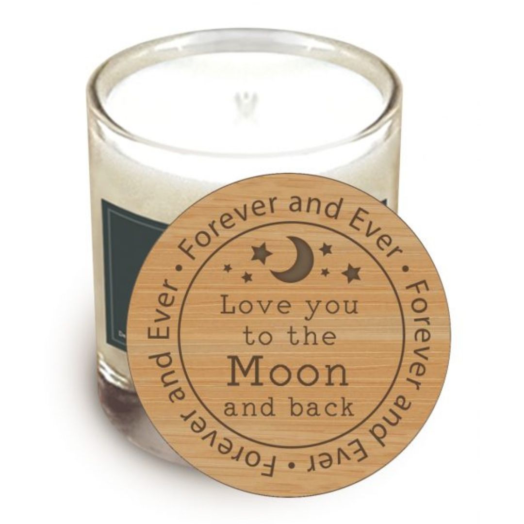 Love You To The Moon And Back Wooden Quote Lid