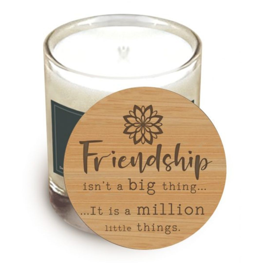 Friendship Wooden Quote Lid