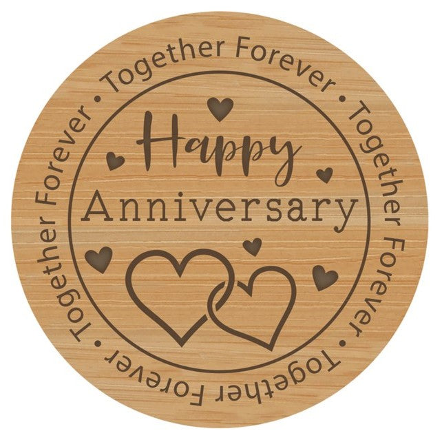 Happy Anniversary Wooden Quote Lid