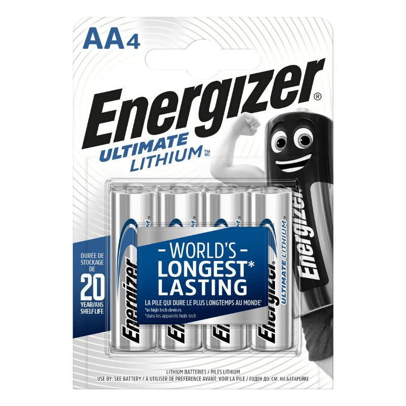 Energizer Ultimate Lithium Batteries A Pack Of 4pcs - AA