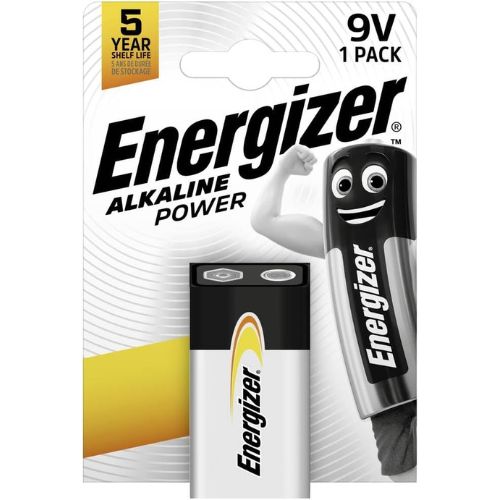 Energizer Alkaline Power 9V Battery A Pack Of 1pc