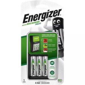 Energizer Recharge MAXI Charger + 4x AA 1300 mAh Batteries