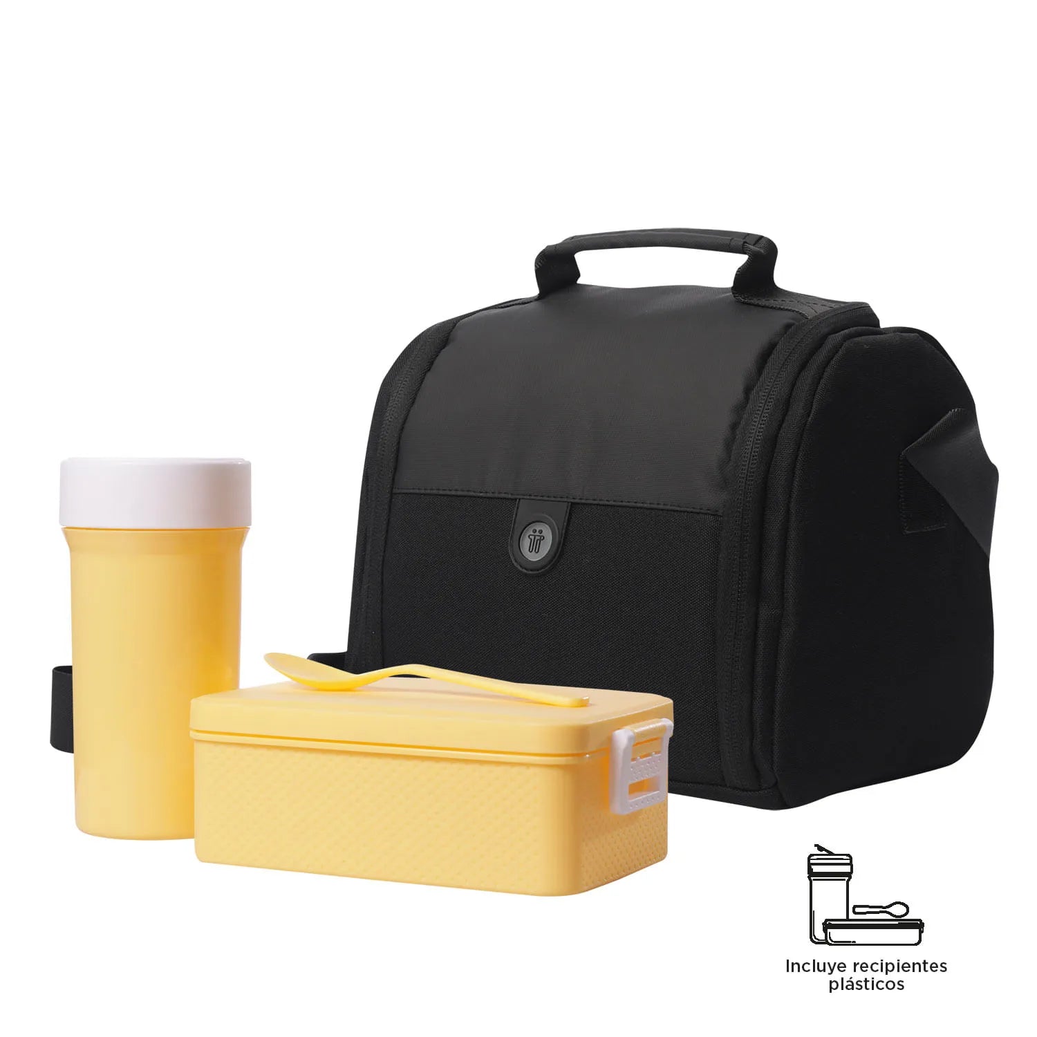 Totto Lunch Bag 21 x 23.5 x 19cm - Black