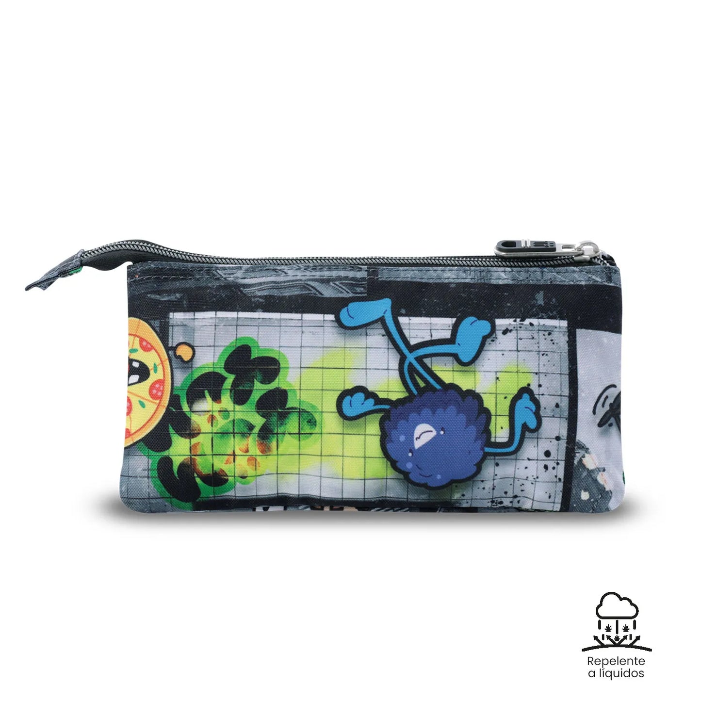 Totto 3 Compartments Pencil Case 11 x 22 x 3.5cm - Multiuso Tablero - 2EC