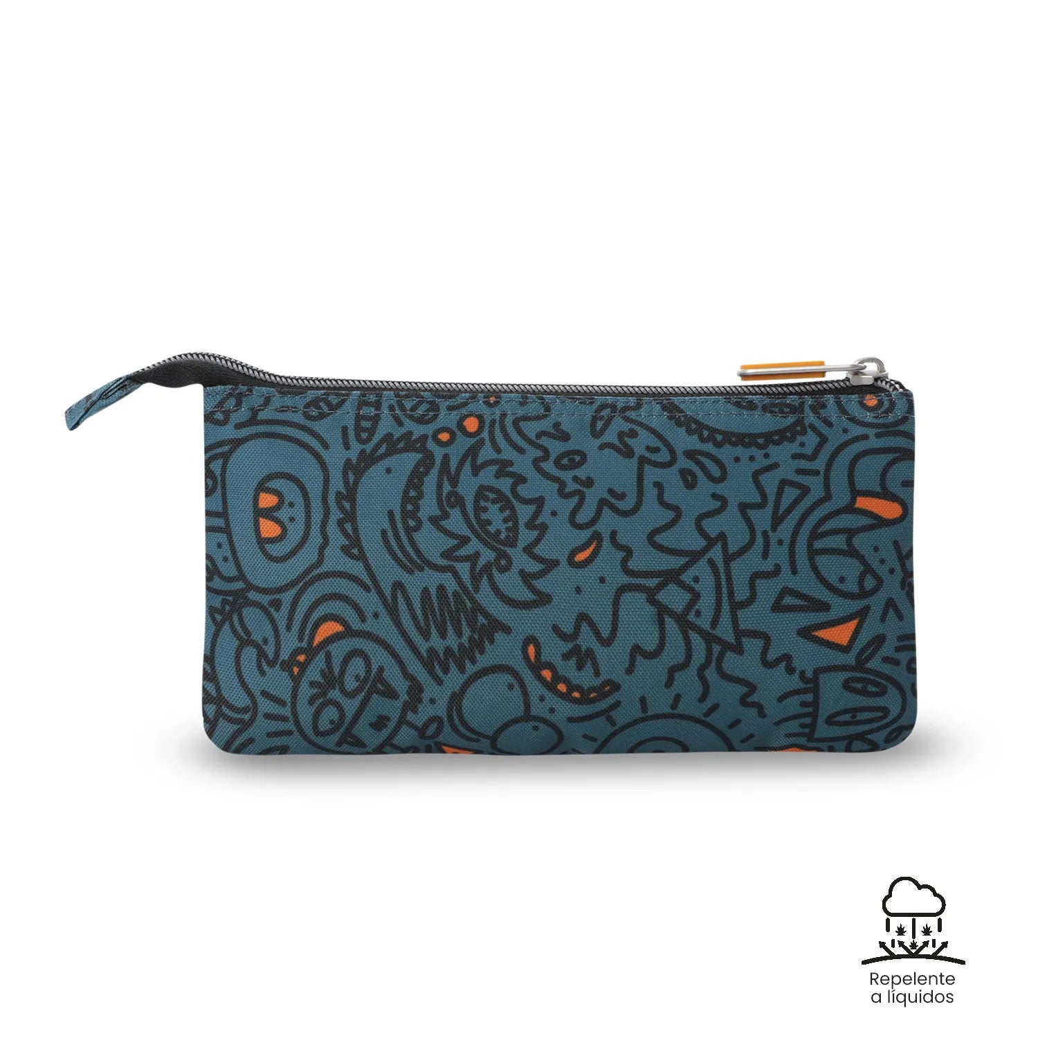 Totto 3 Compartments Pencil Case 11 x 22 x 3.5cm - Multiuso Tablero - 5L4