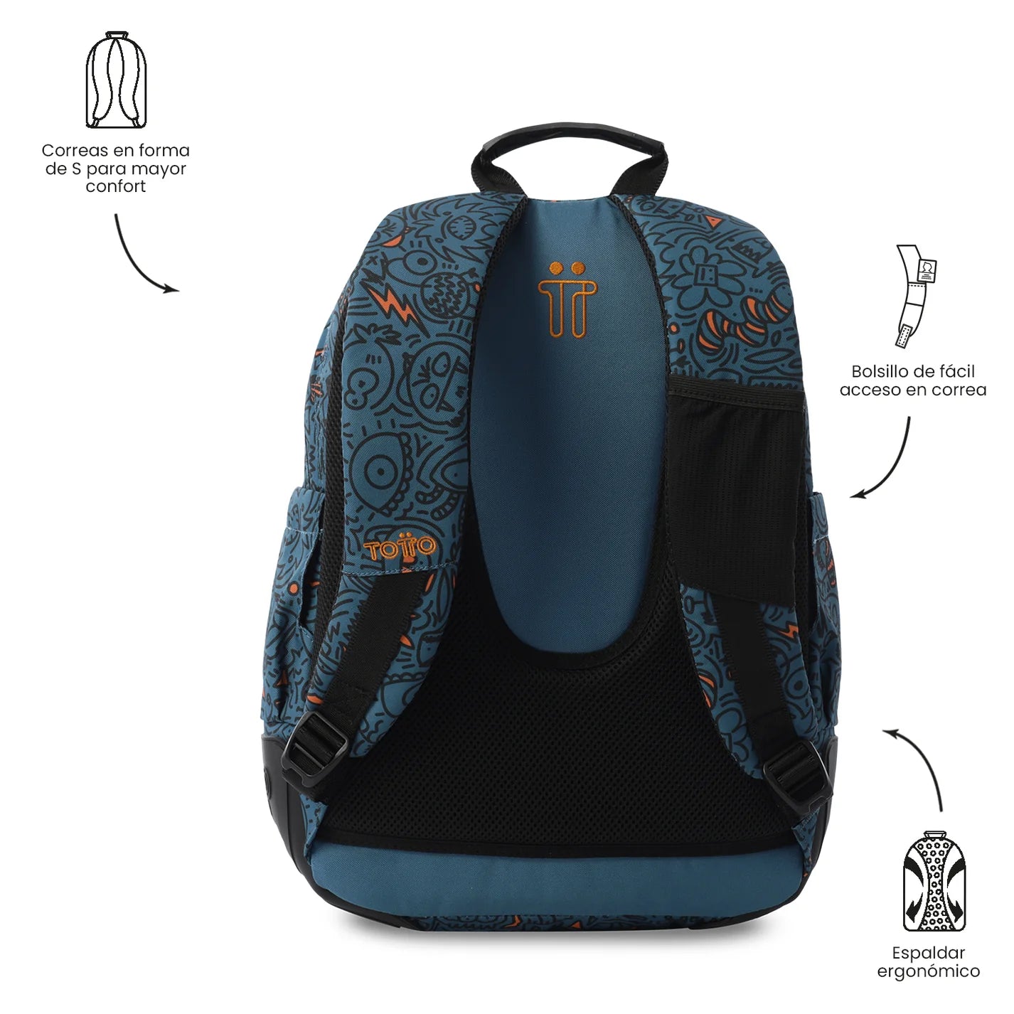 Totto Backpack 44 x 33 x 13.5cm - Rayol - 5L4