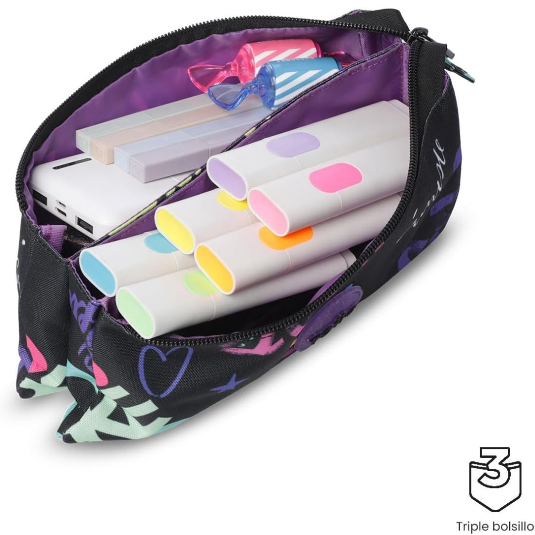 Totto 2 Compartments Pencil Case 11 x 22 x 12cm - Multiuso SKL M - 7EZ