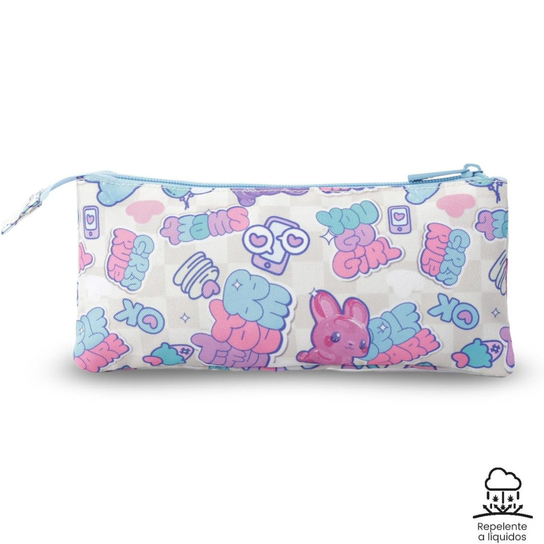 Totto 2 Compartments Pencil Case 11 x 22 x 12cm - Multiuso SKL M - 0S7