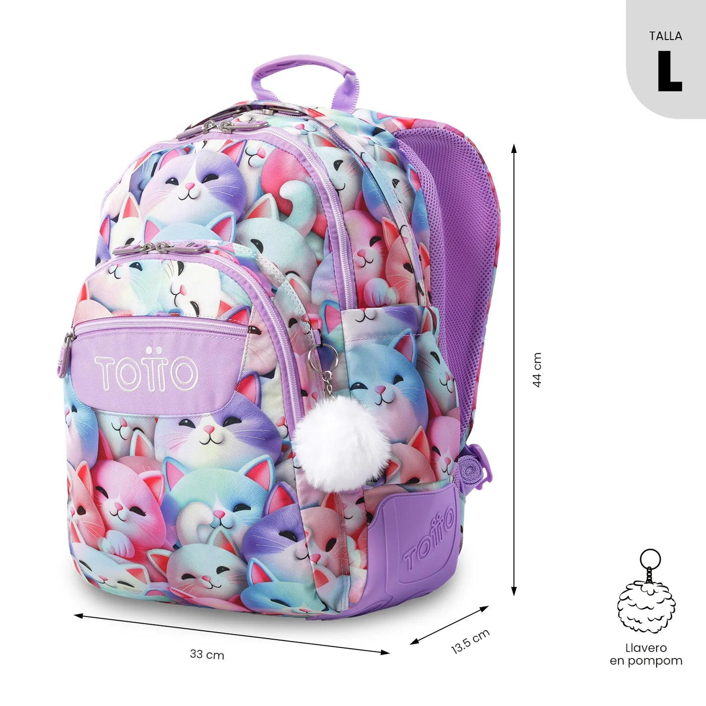 Totto Backpack 44 x 33 x 13.5cm - Rayol - 0S6