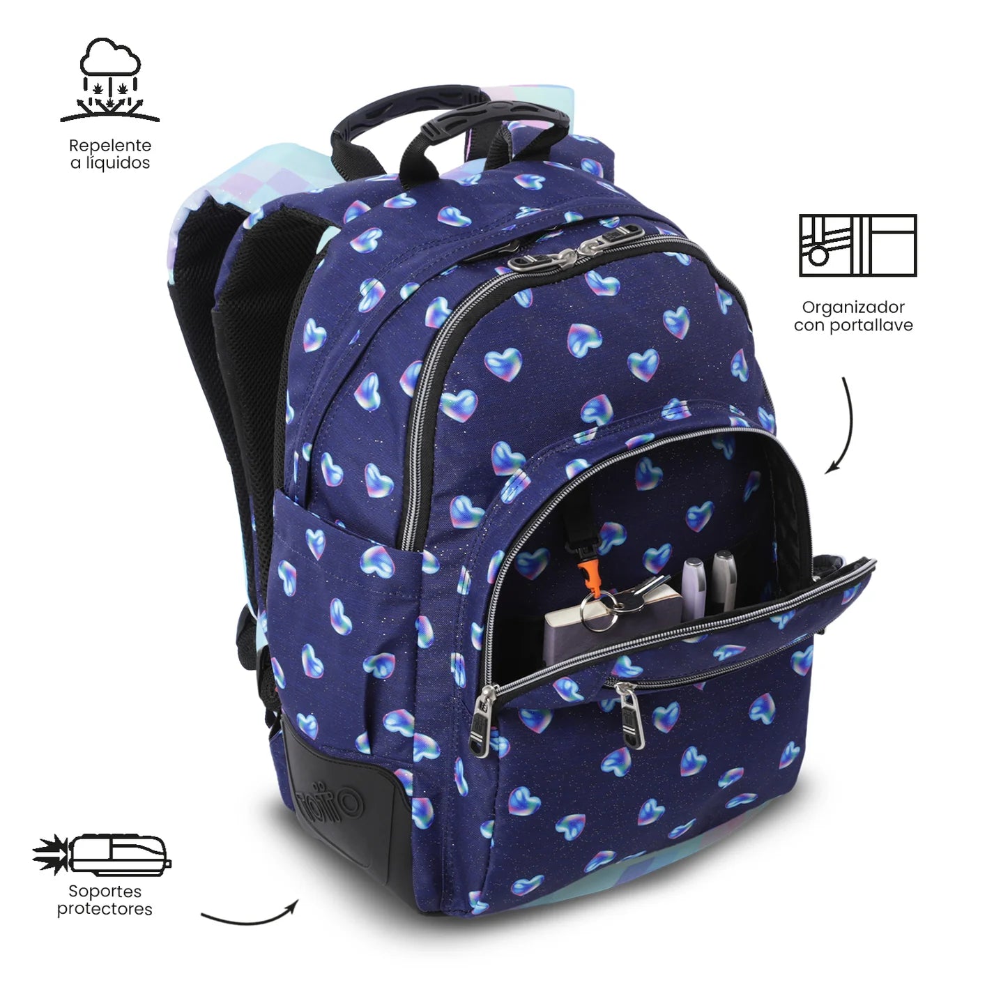 Totto Backpack 44 x 33 x 13.5cm - Rayol Glitter - 4FE
