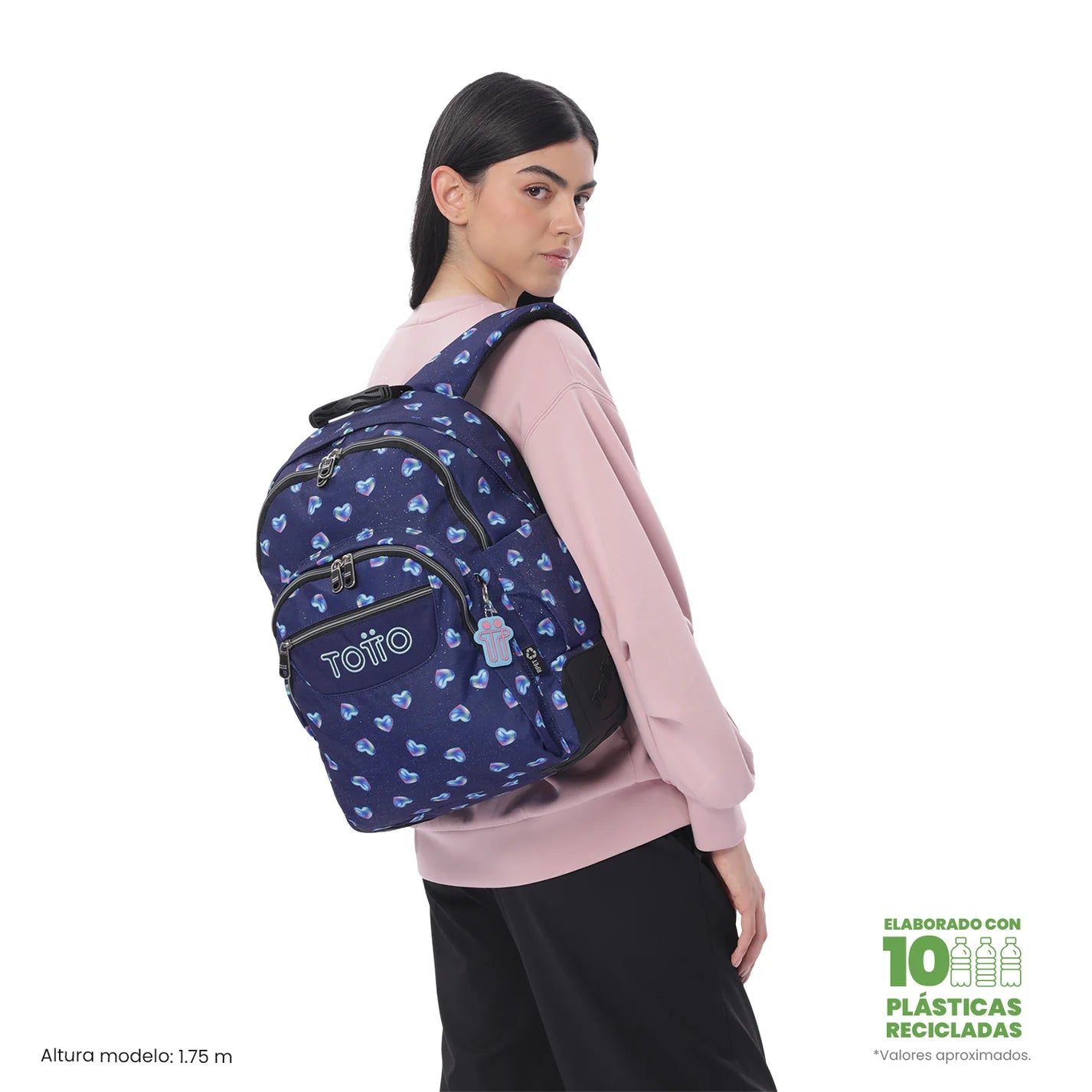 Totto Backpack 44 x 33 x 13.5cm - Rayol Glitter - 4FE
