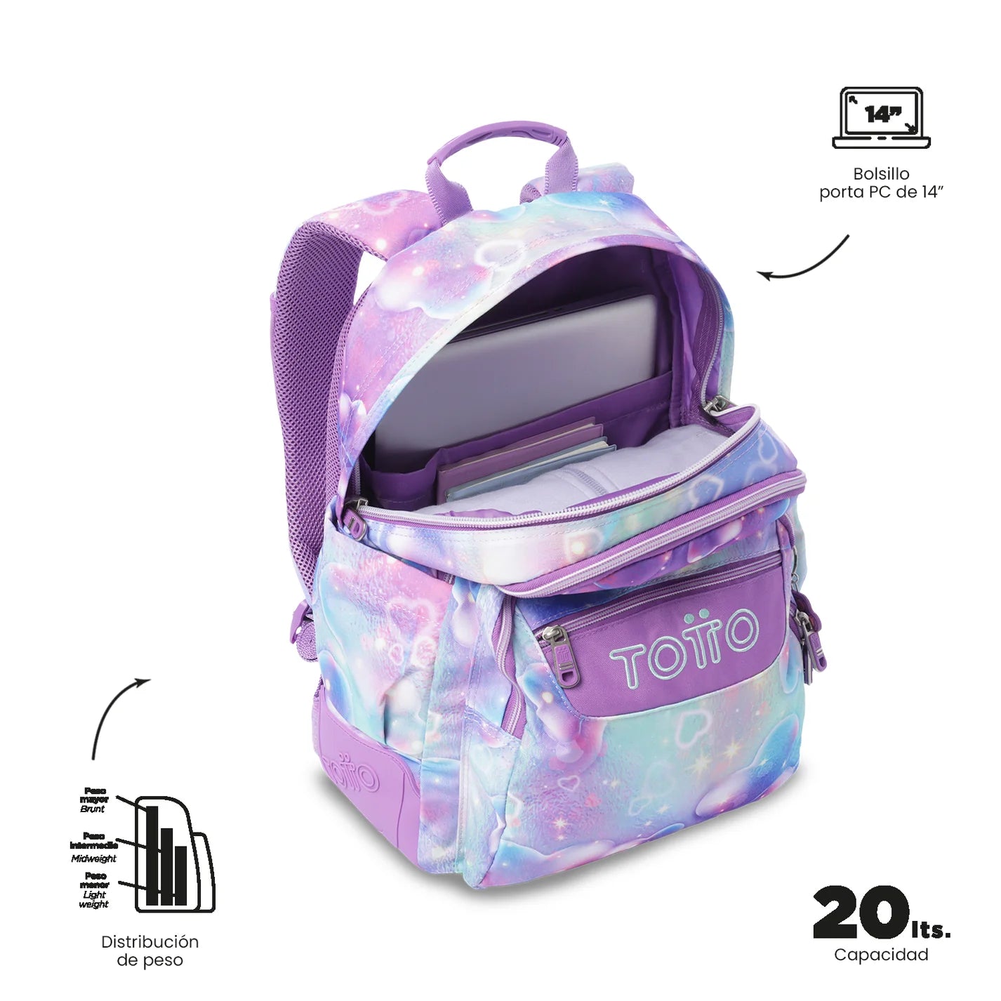 Totto Backpack 44 x 33 x 13.5cm - Rayol - 5MG
