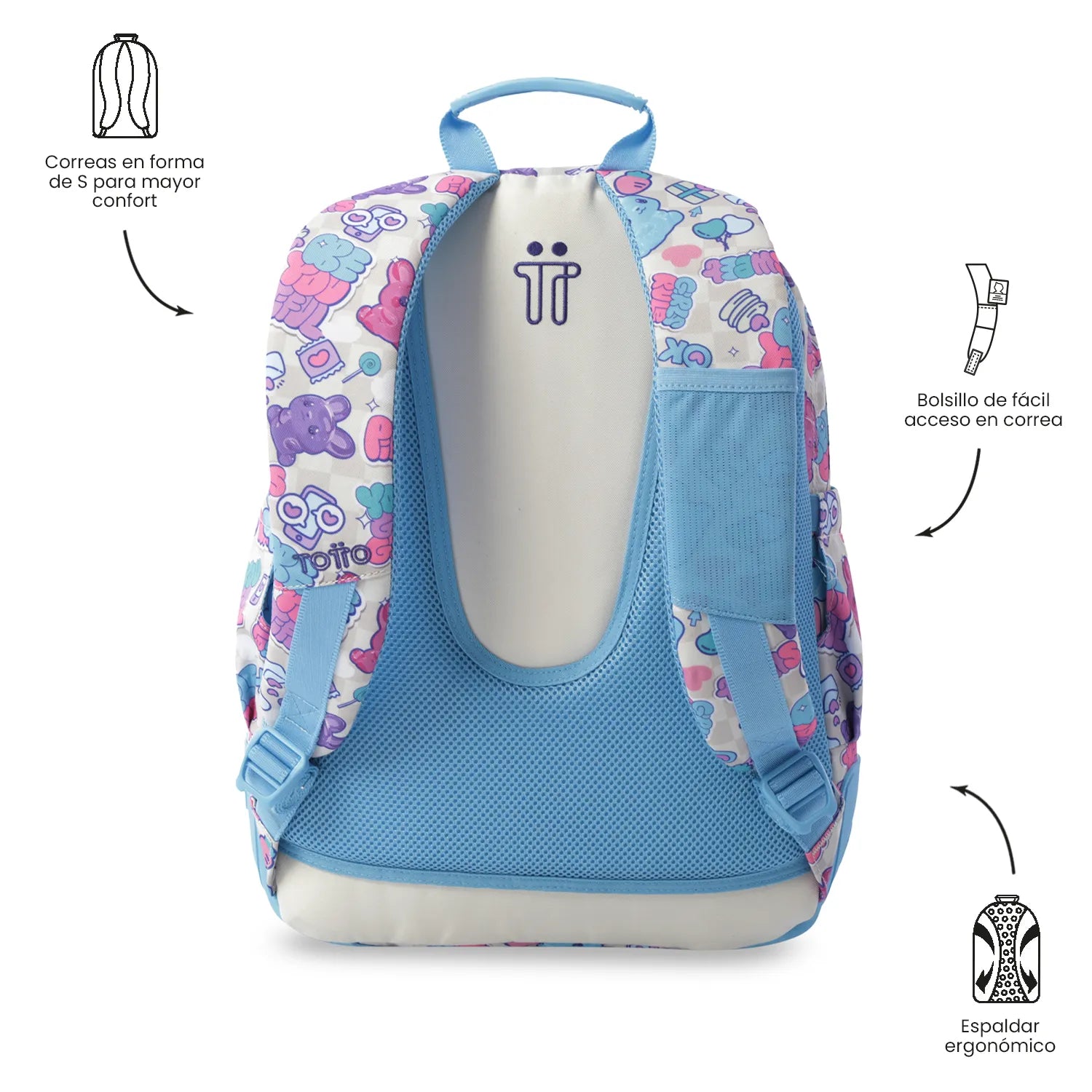 Totto Backpack 44 x 33 x 13.5cm - Rayol - 0S7