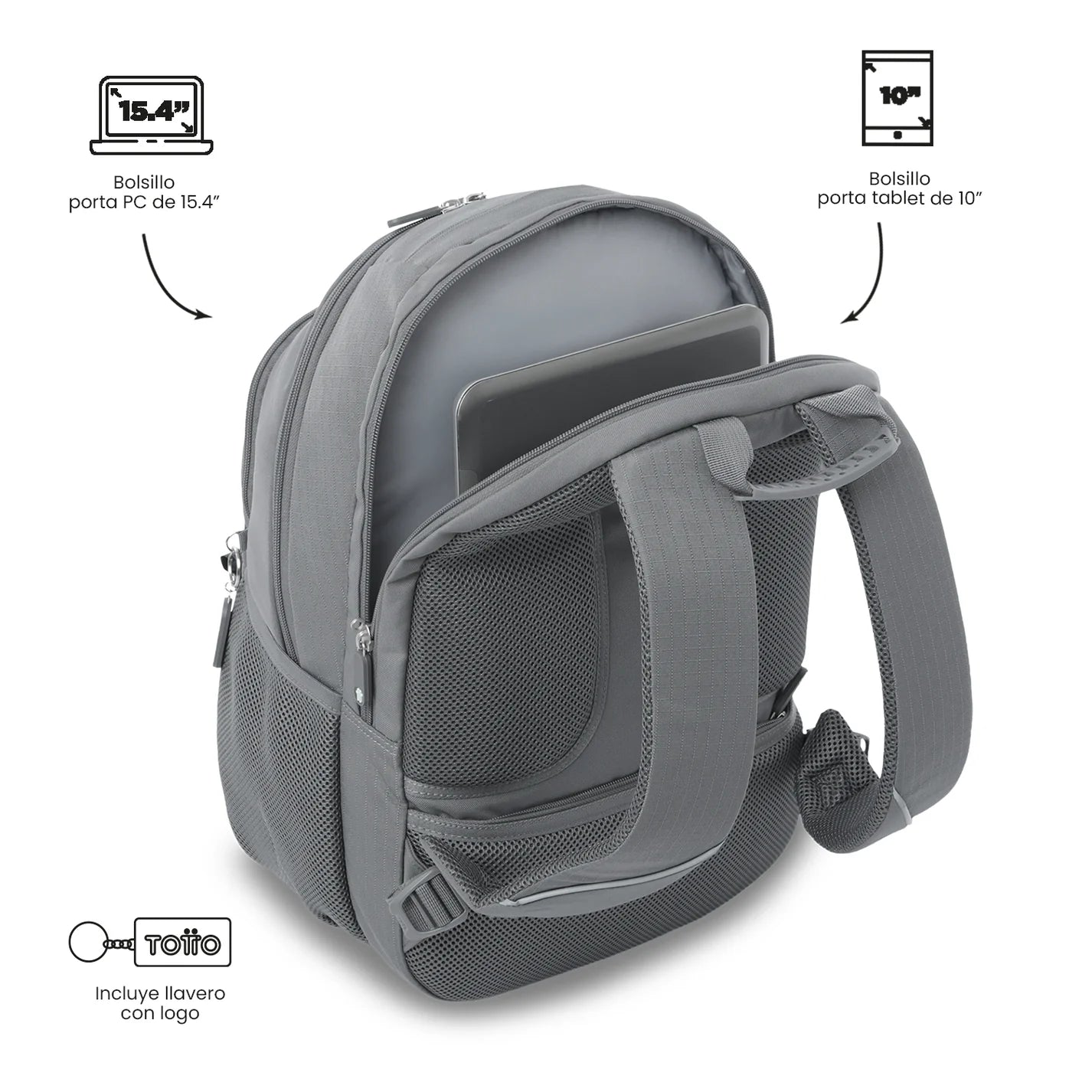 Totto Backpack 47 x 30.5 x 22.5cm - Cambri 2.0 - GV7
