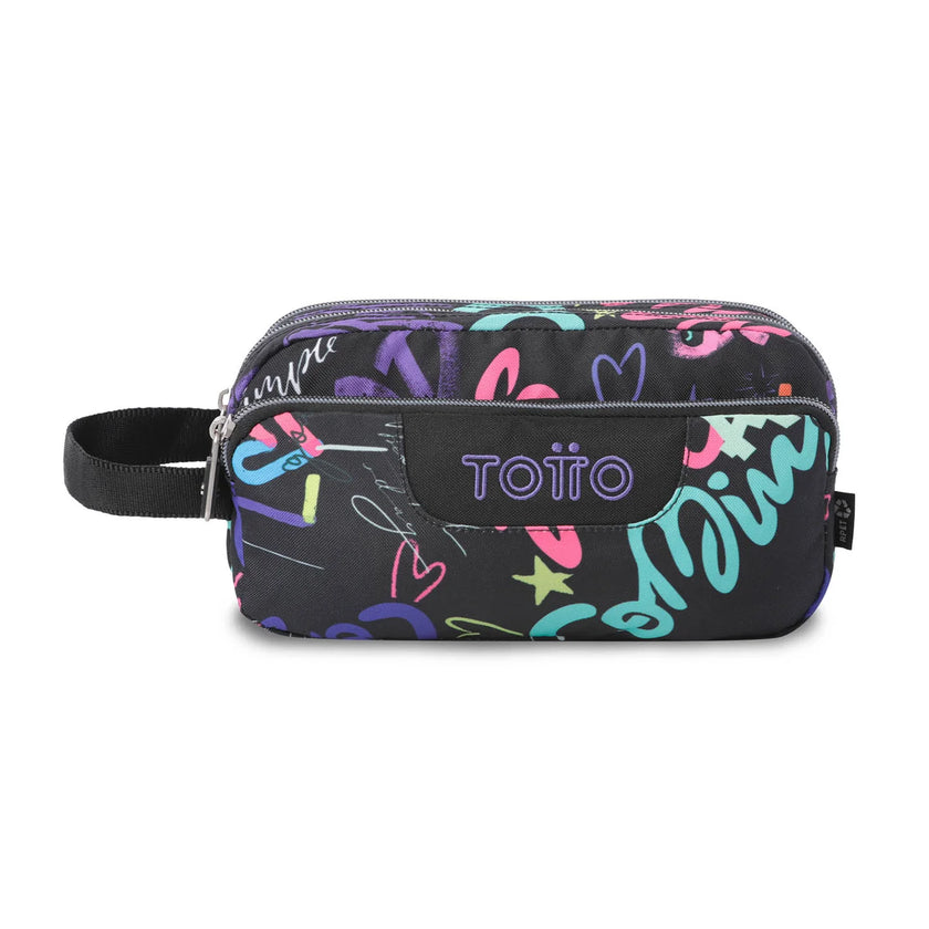 Totto 3 Compartments Pencil Case 11.5 x 23 x 10.5cm - Multiuso Agapec - 7EZ