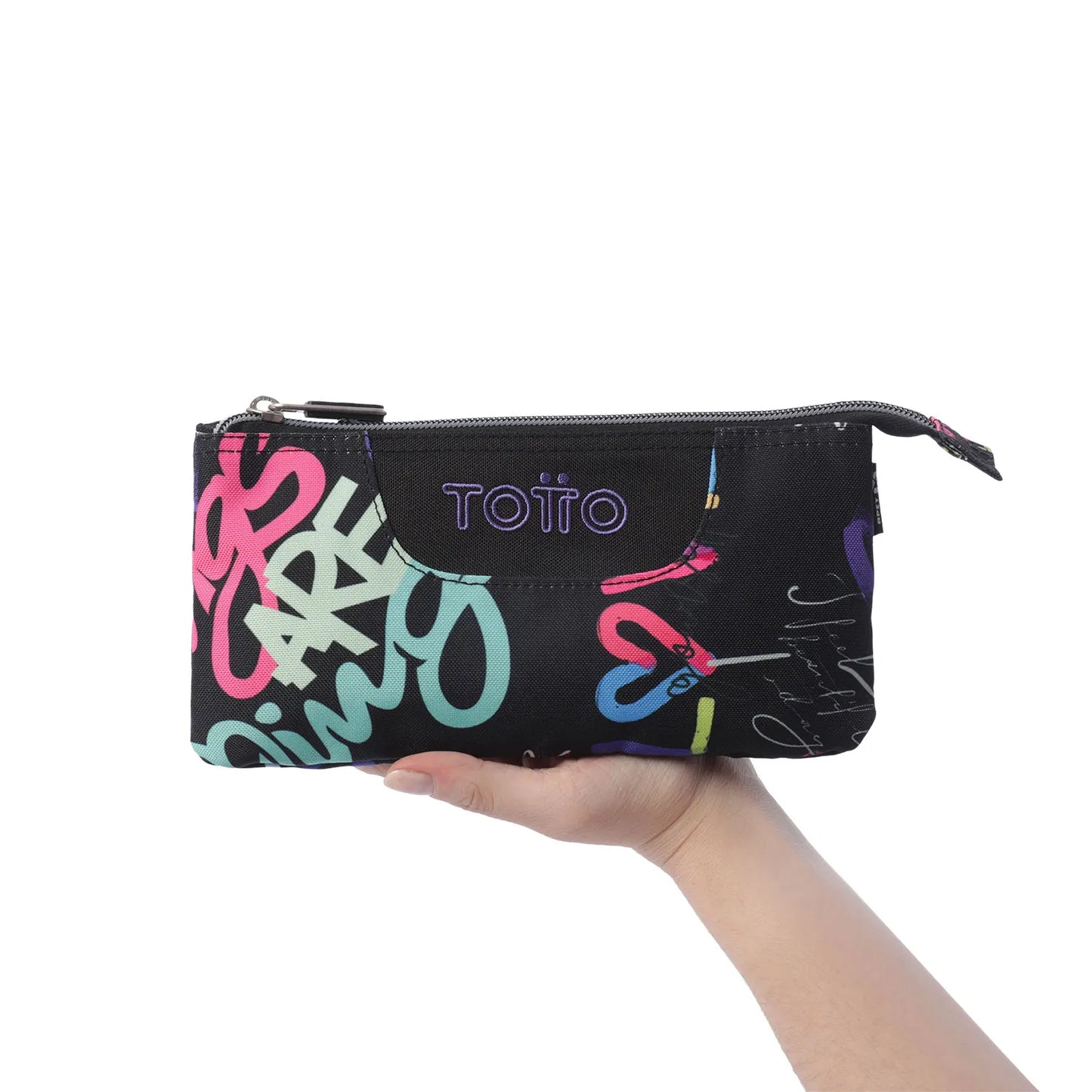 Totto 3 Compartments Pencil Case 11 x 22 x 3.5cm - Multiuso Tablero - 7EZ