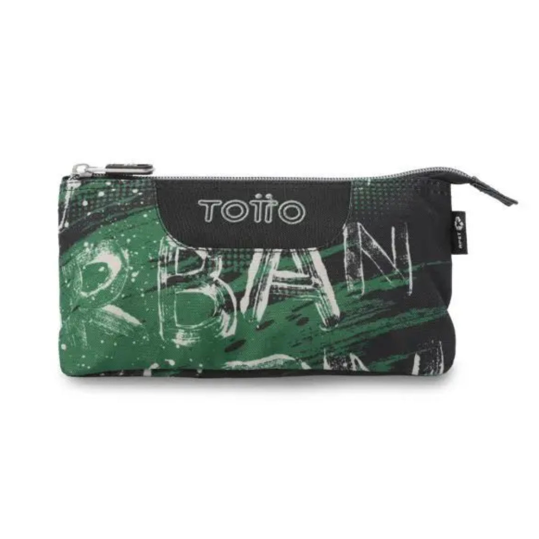 Totto 3 Compartments Pencil Case 11 x 22 x 3.5cm - Multiuso Tablero - 8VY