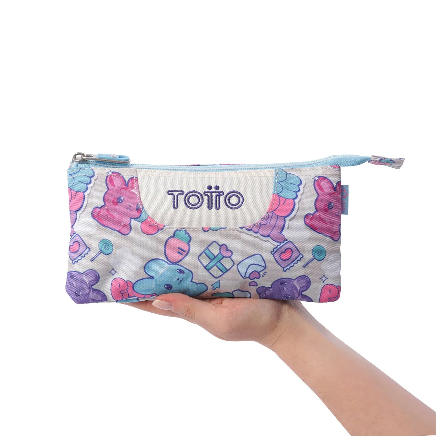 Totto 3 Compartments Pencil Case 11 x 22 x 3.5cm - Multiuso Tablero - 0S7