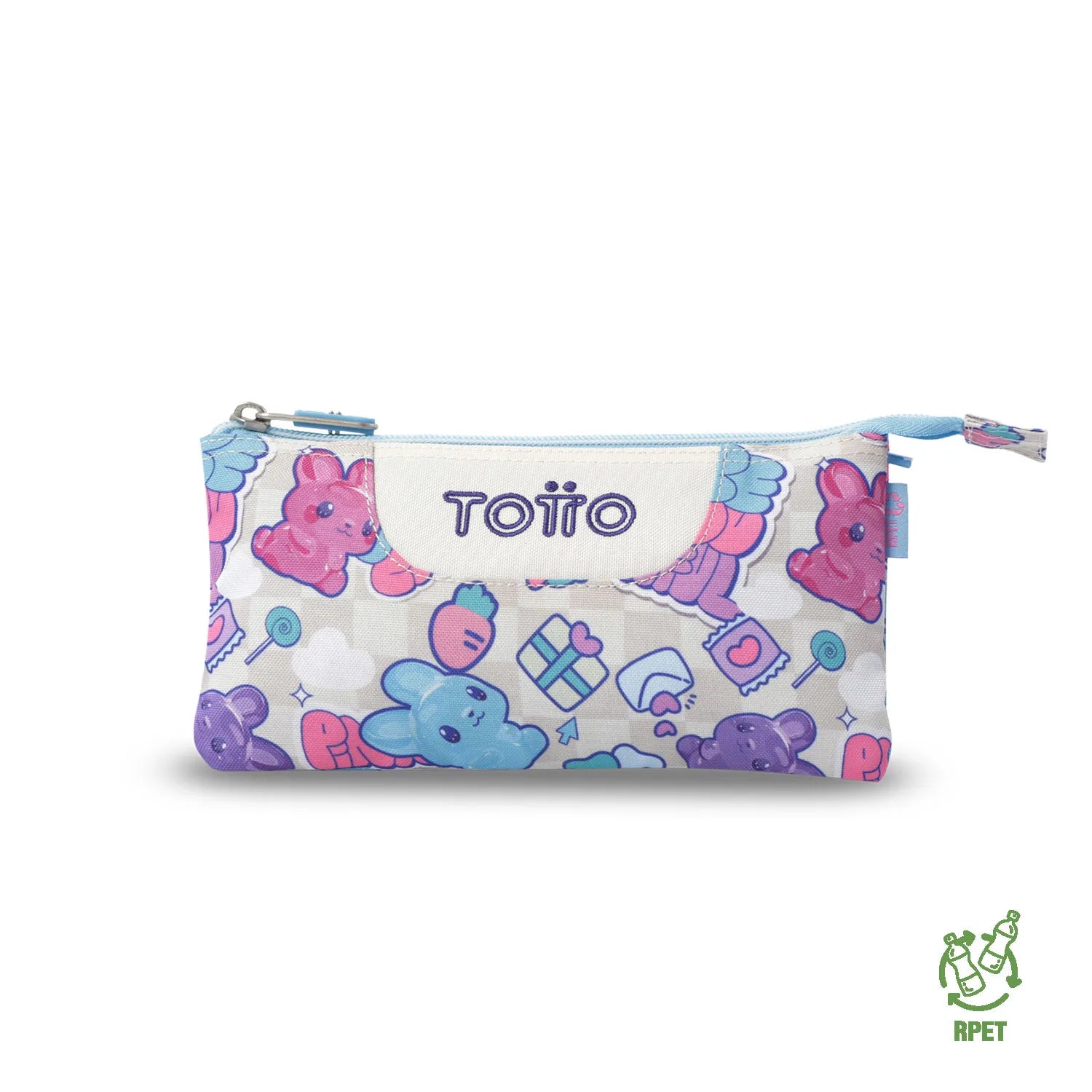 Totto 3 Compartments Pencil Case 11 x 22 x 3.5cm - Multiuso Tablero - 0S7