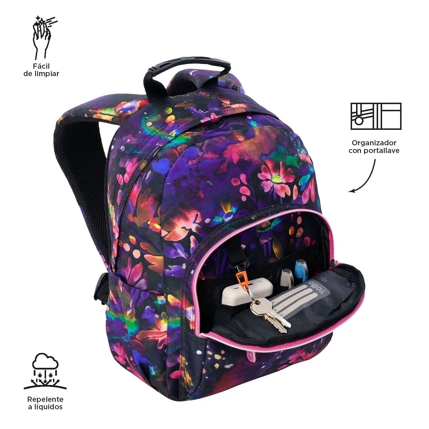 Totto Backpack 36.5 x 27 x 12cm - Flower Galaxy