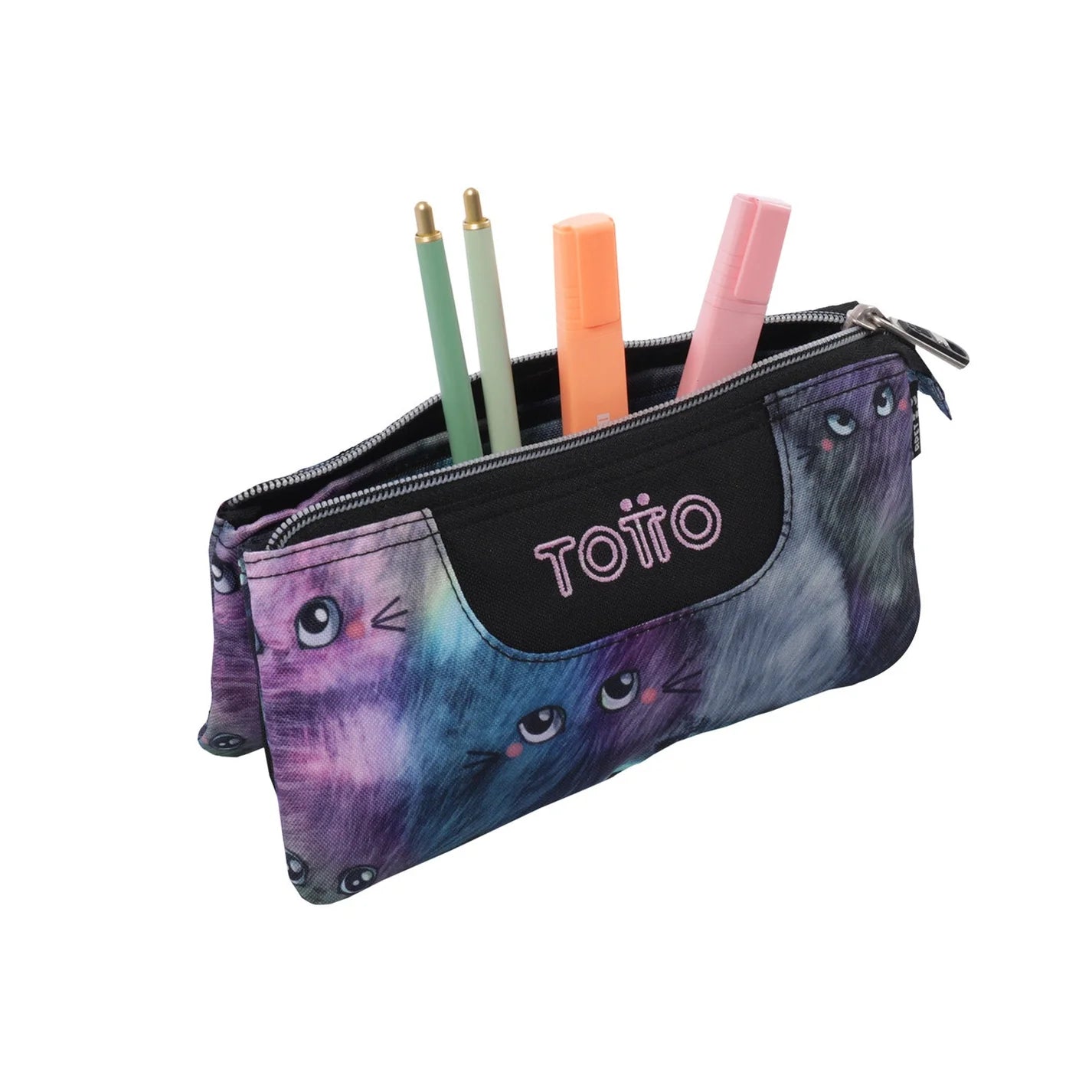 Totto 3 Compartments Pencil Case 11 x 22 x 3.5cm - Multiuso Tablero - 6YV