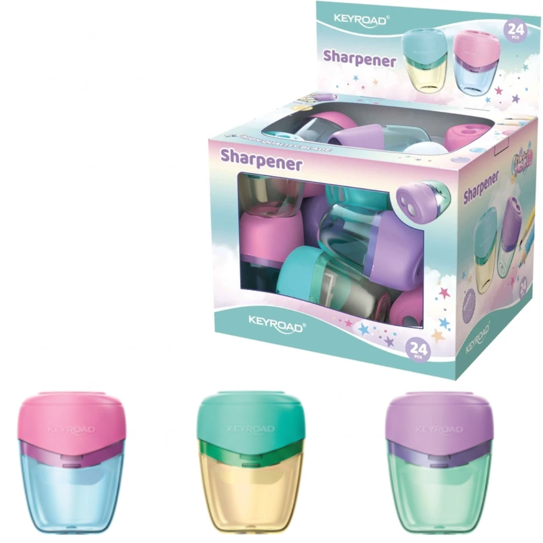 Keyroad Double-Hole Sharpener - Bread Pastel x 1pc Assortment