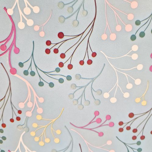 Gift Wrapping Paper 50 x 70cm Blue Flowers