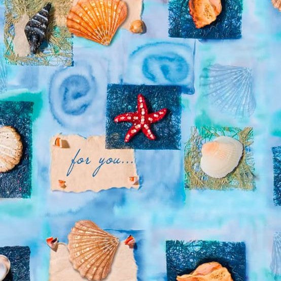 Gift Wrapping Paper 50 x 70cm Seashell