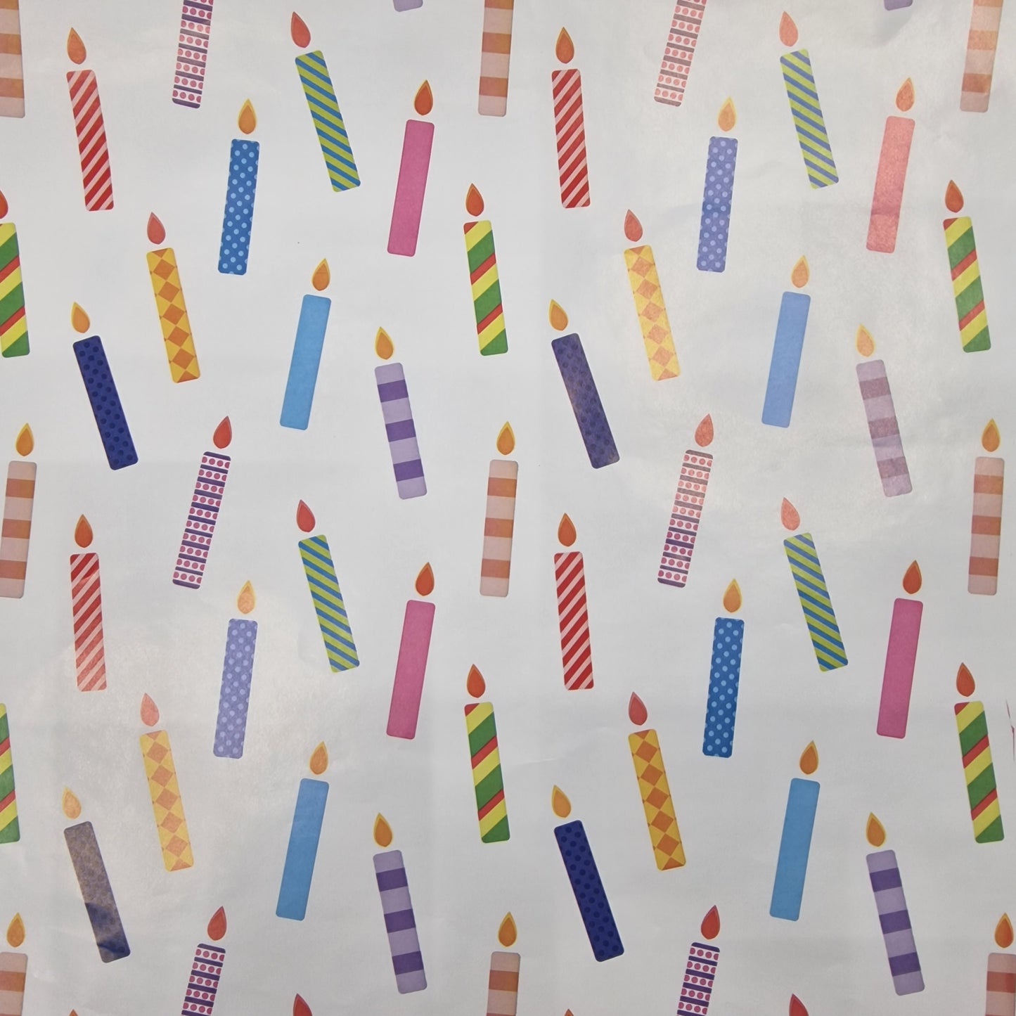 Gift Wrapping Paper 50 x 70cm Colourful Candles