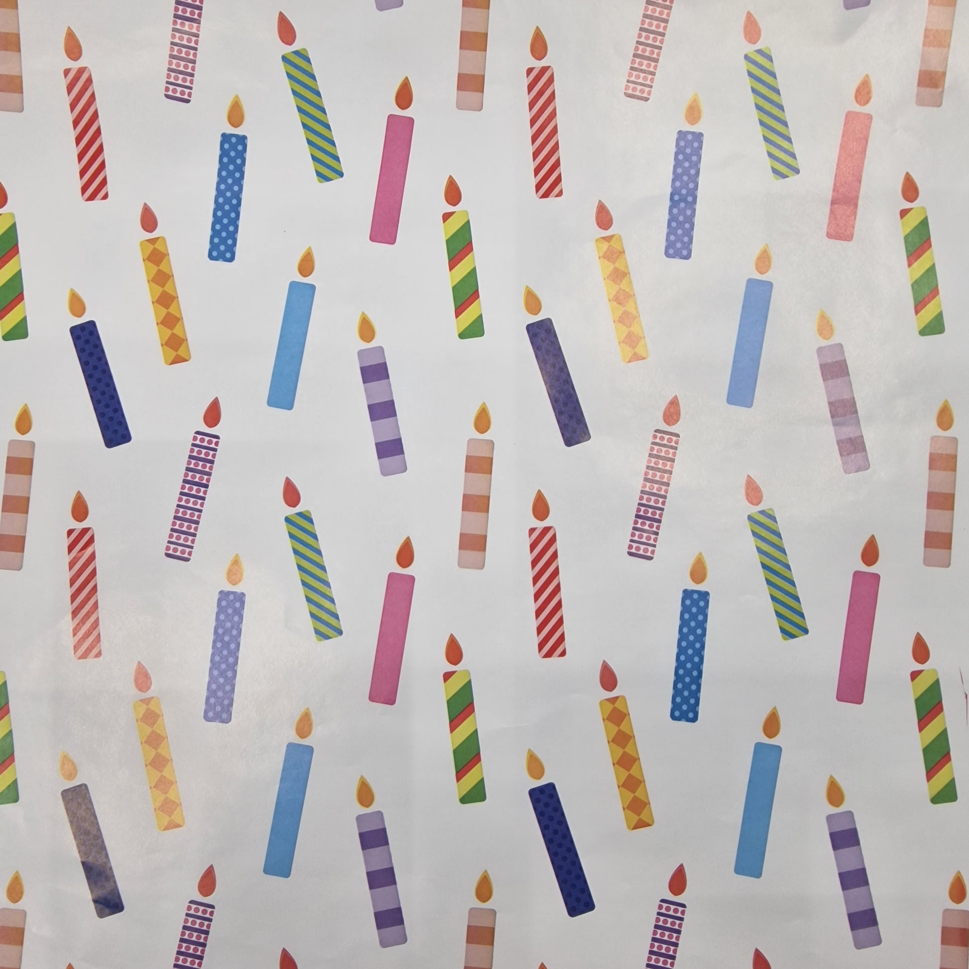 Gift Wrapping Paper 50 x 70cm Colourful Candles