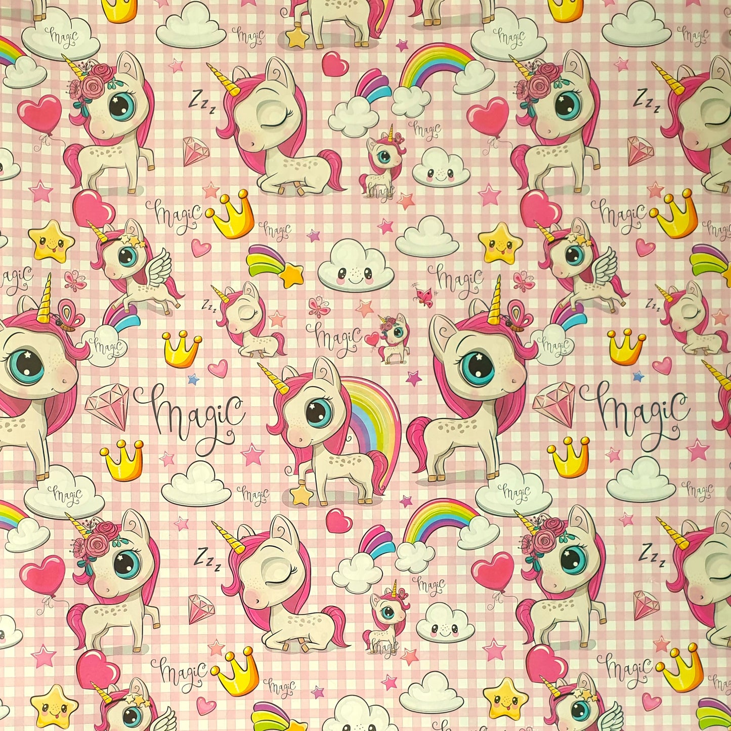 Gift Wrapping Paper 50 x 70cm Birthday Unicorn