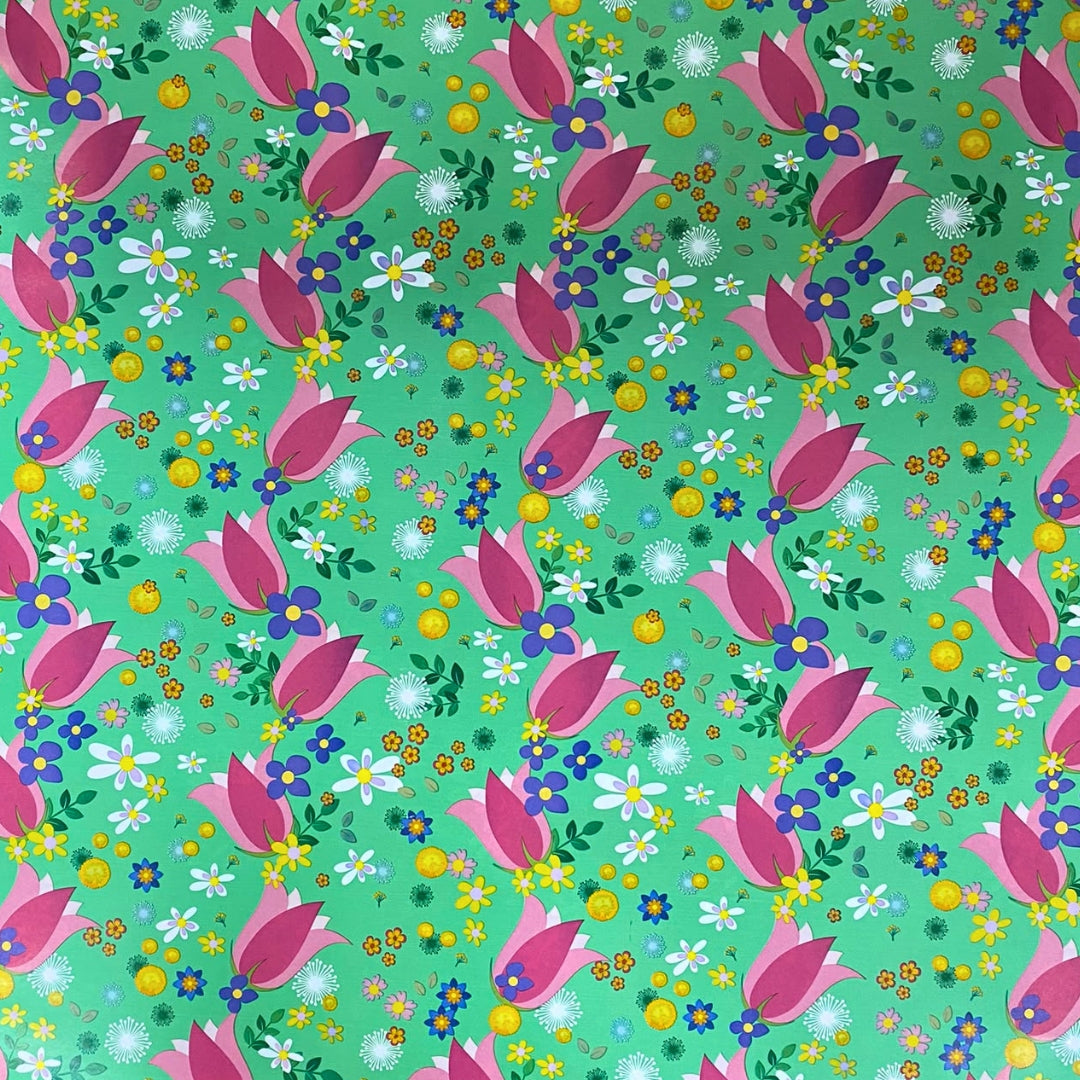 Gift Wrapping Paper Single Sheet 50 x 70cm - Flower Field