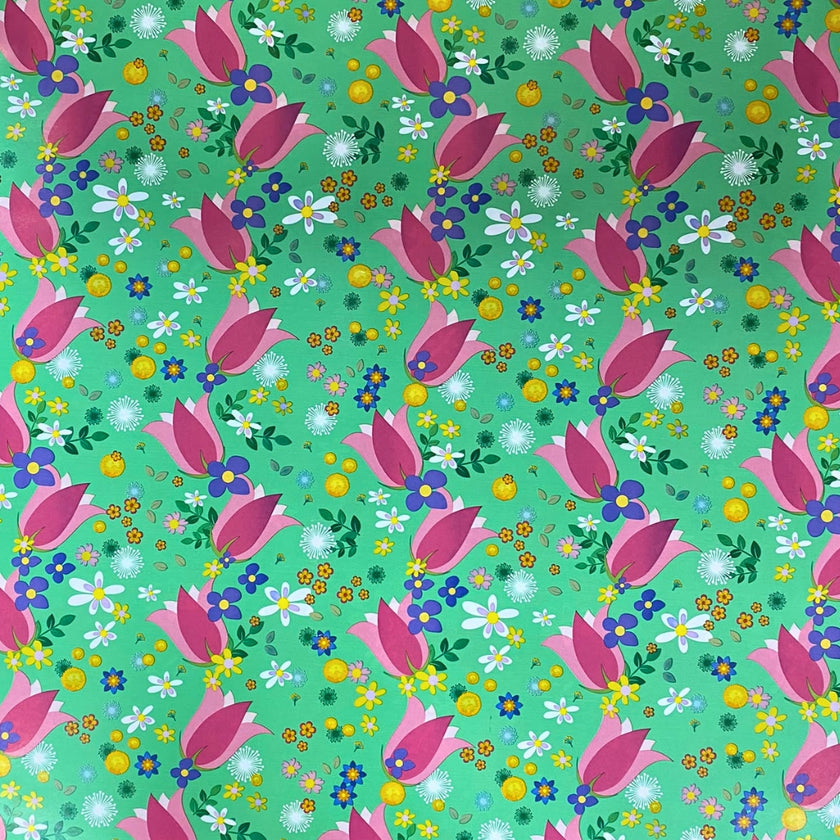 Gift Wrapping Paper Single Sheet 50 x 70cm - Flower Field