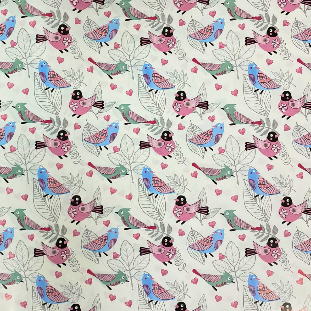 Gift Wrapping Paper Single Sheet 50 x 70cm - Love Birds