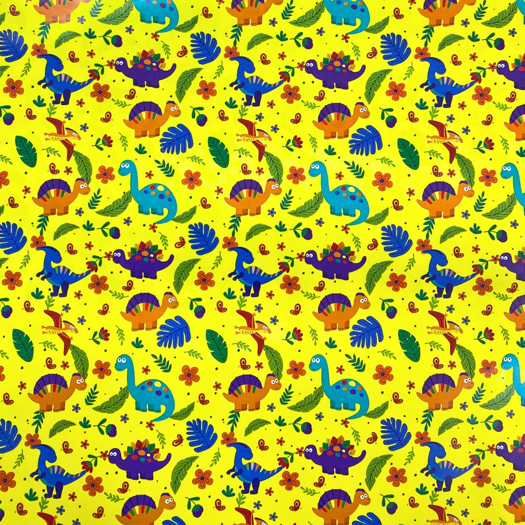 Gift Wrapping Paper Single Sheet 50 x 70cm - Dino