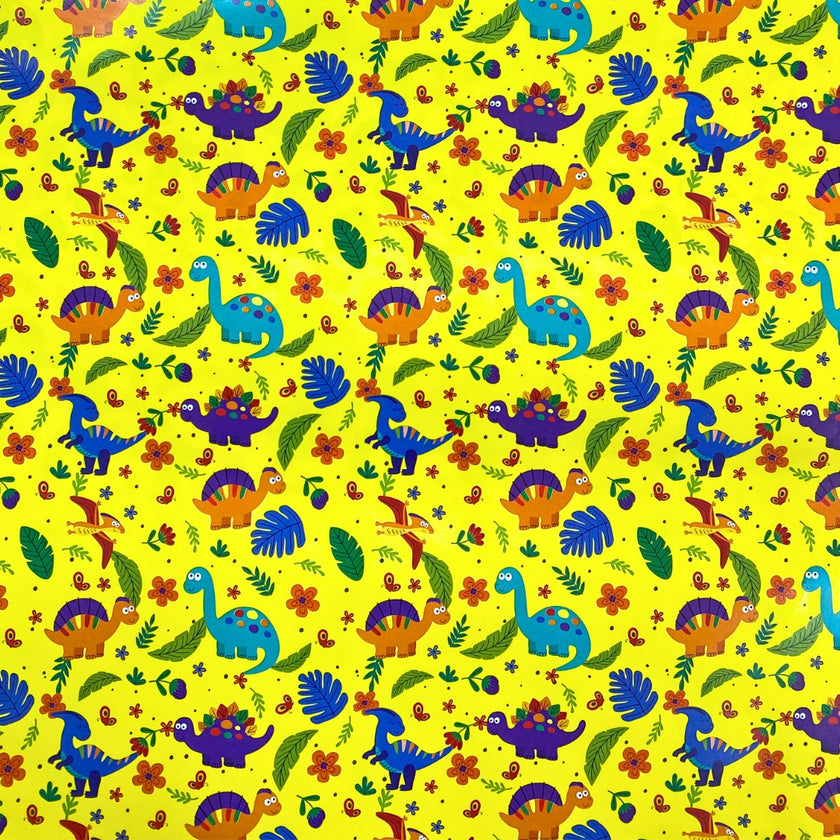 Gift Wrapping Paper Single Sheet 50 x 70cm - Dino